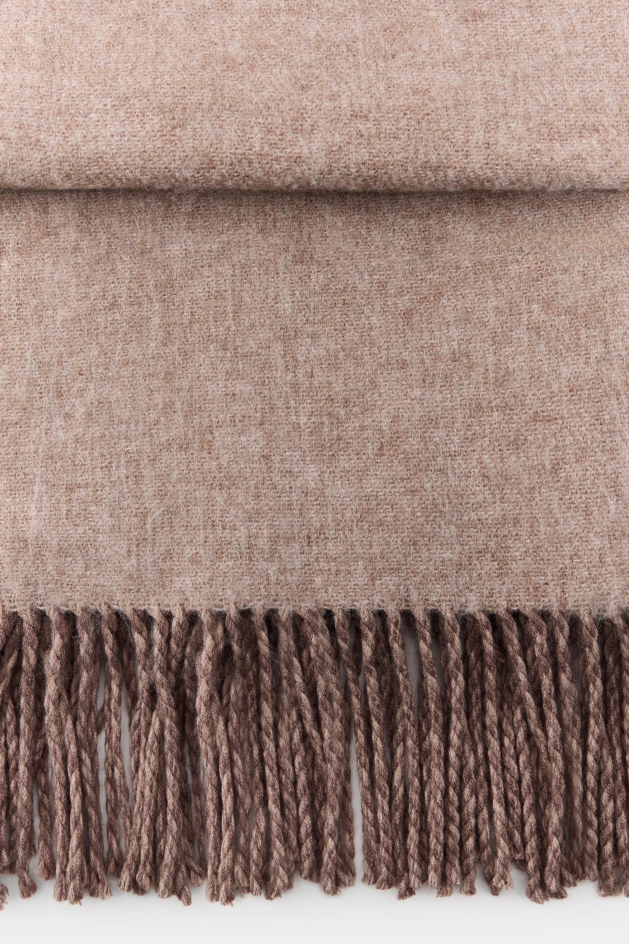 DOUBLE-FACED SOFT FRINGED SCARF